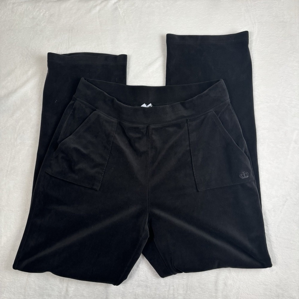 Black Women's Pull-On Velour Pants